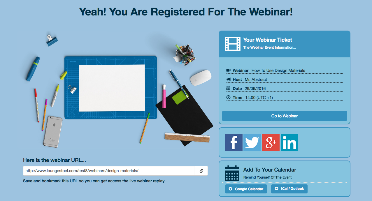 webinar design materials