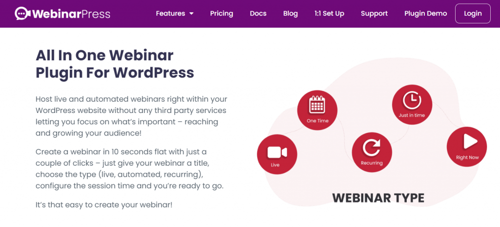 WebinarPress's customizable registration collects key attendee information.